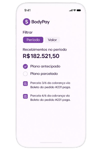 Dashboard BodyPay Mobile